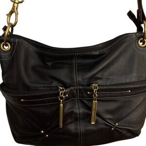 Stone mountain black leather multi pocket